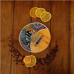 Сувенирный музыкальный инструмент «Калимба круглая» 16×16×8 см