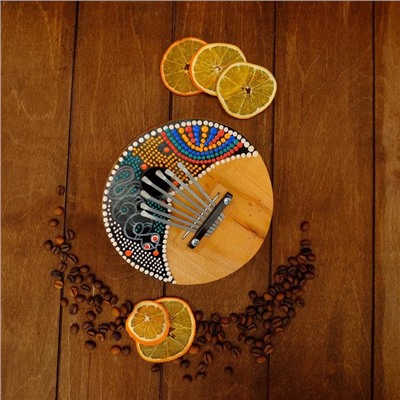 Сувенирный музыкальный инструмент «Калимба круглая» 16×16×8 см