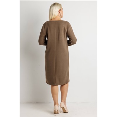 Платье женское  6162Н/05/Бежево-коричневый