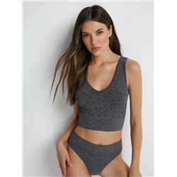 Omsa Топ БOmD_S Melange Wafle 1242-02SS Майка "Toп" женская (топ удлиненный на широких бретелях), PA