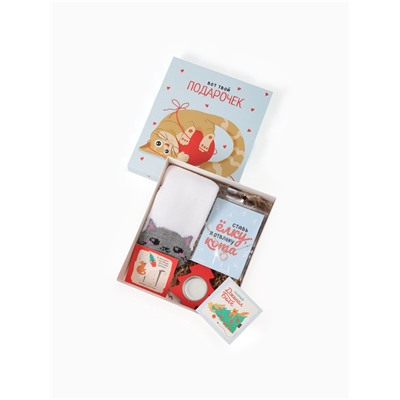 Набор подарочный новогодний Подарочек «Любви»: варежки размер 19, подвеска, подсвечник, 2 открытки