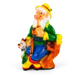 Садовая фигура из гипса «Гном - охотник», 30×40×70 см