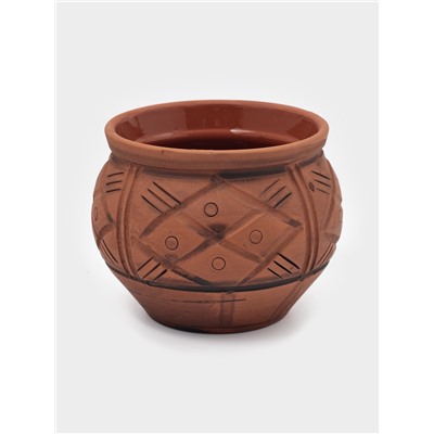 УЦЕНКА Горшок керамический для запекания «Кунгурский» молочение / 0.65 л, нет крышки