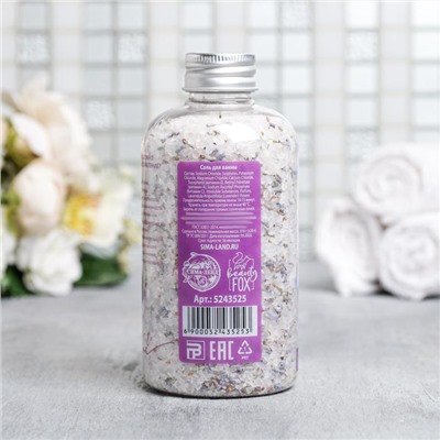 Соль для ванны с лепестками лаванды Girl Spa, 370 г, BEAUTY FOX