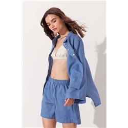 Рубашка короткая  S021_BLUE/Голубой