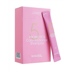 MASIL - ШАМПУНЬ ДЛЯ ВОЛОС И КОЖИ ГОЛОВЫ ДЛЯ ЗАЩИТЫ ЦВЕТА 5 PROBIOTICS COLOR RADIANCE SHAMPOO, 8 ML * 20 ШТ.