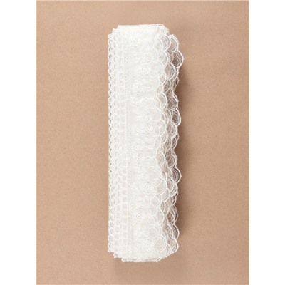 Кружево на сетке, 40 мм, 11±1 м, айвори