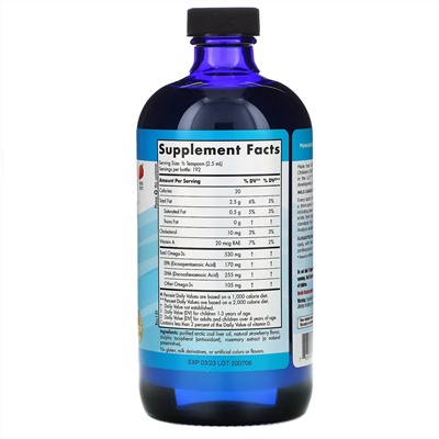 Nordic Naturals, Children's DHA, клубника, для детей в возрасте от 1 года до 6 лет, 530 мг, 473 мл (16 жидких унций)