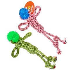 Игрушка канатная «Человечек» с мячиком, 75 г, до 24 см, цвет МИКС