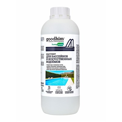 Коагулянт для очистки воды в бассейнах и искусственных водоемах Goodhim Коагулянт, 1 л