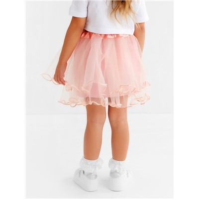 Юбка сетка детская KAFTAN, пудровый, размер 28