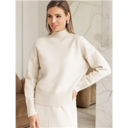 Свитер с высоким воротом из пряжи с кашемиром