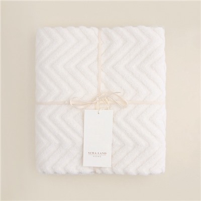 Полотенце махровое SL HOME: Geometry «Блан де Блан», 67×140 см