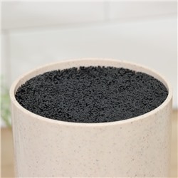 Подставка для ножей с наполнителем Доляна «Нежность», 22×11 см, цвет бежевый