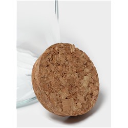 Бутылка для соусов и масла Доляна «Парфе», 600 мл, 8×16.5 см, с пробковой крышкой, стекло, прозрачная