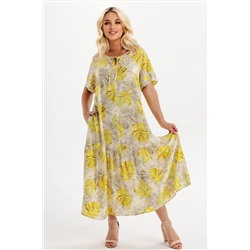 Платье штапель  6147/01/Бежевый