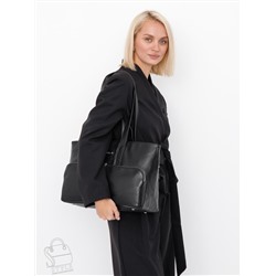 Сумка женская кожаная 1015C black Polina&Eiterou