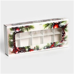 Коробка под 10 конфет «С Новым годом!», 9.8×22×3.5 см