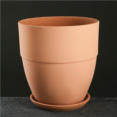 Горшок для цветов «Терра №6», керамический, с поддоном, 10.2 л, терракот