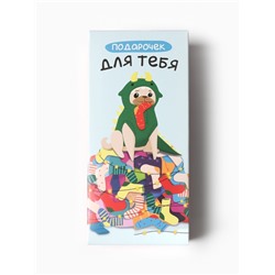 Носки женские новогодние набор 5 пар KAFTAN «Подарочек для тебя», размер 36-39 (23-25 см)