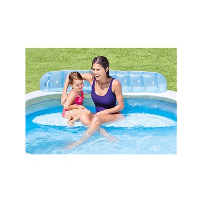 Бассейн надувной с подголовником 229×218×79 см, от 6 лет, 57190NP
