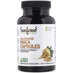 Sunfood, Капсулы желатинизированной маки, 800 г, 90 капсул
