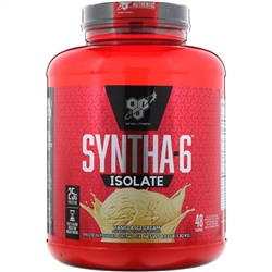 BSN, Изолят Syntha-6, порошковая белковая смесь для напитков, ванильное мороженое, 4,02 фунта (1,82 кг)
