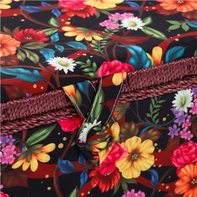 Шкатулка для рукоделия и шитья «Цветочный сад в ночи», хранение ниток, иголок, мелочи, 19×26×14.5 см