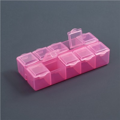 Органайзер для хранения мелочей, 10 ячеек, 8.7×4.3×2 см, розовый