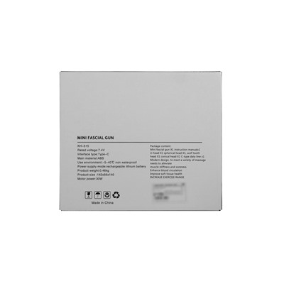 Массажёр для тела LEM-02, перкуссионный, 4 насадки, 6 режимов, 1800-3200 об/мин