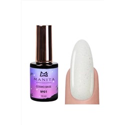 Manita Professional База для ногтей камуфлирующая с блестками №01 / Cosmo Base, 10 мл KRISTALLER, 1112813