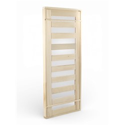 Дверь для бани и сауны «Зебра», коробка 170×70 см, деревянная, стекло 4 мм