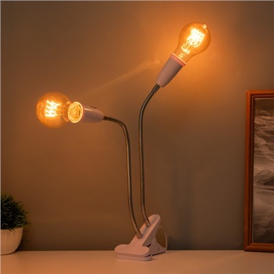 Настольная лампа «Синди дуо» 2×15 Вт Е27 белый 3×3×40 см RISALUX