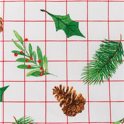 Скатерть новогодняя «Доляна» New Year 146×220 см, 100% хлопок, рогожка 164 г/м²