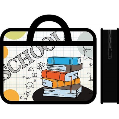 Папка пластиковая А4 на молнии с ручками 33х26х7,5 см ПМ-А4-25 "ФОРМУЛЫ 2026" 00-00017589 Пчелка