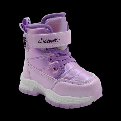 Ботинки на меху С7718-15 фиолетовые