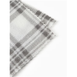 Плед флисовый «Экономь и Я. Клетка», 150×200 см, флис 160 г/м², чёрно-белый