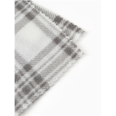 Плед флисовый «Экономь и Я. Клетка», 150×130 см, флис 160 г/м², чёрно-белый