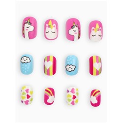 Детские накладные ногти «Мечта единорога», 12 шт.