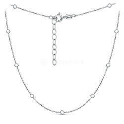 Цепь из серебра родированная - 40 см 074211R025L40+