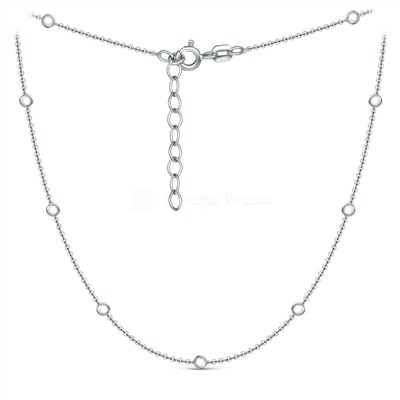 Цепь из серебра родированная - 40 см 074211R025L40+