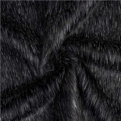 Ткань для рукоделия, «Мех» на трикотажной основе, лоскут 100×150 см, цвет меланж серый