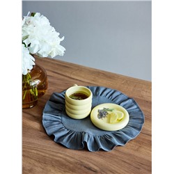 Набор салфеток «Этель», 36×36 см - 2 шт., серый, лён 48%, хлопок 52%, 206 г/м²