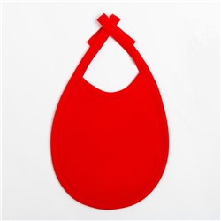 Слюнявчик детский «Крошка Я. Первый НГ», 18×13 см, красный