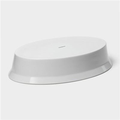 Форма для выпечки Magistro White gloss, 2.5 л, 34×22×6.5 см, жаропрочный фарфор, белая