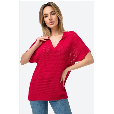 Женская вязаная футболка-поло Happyfox