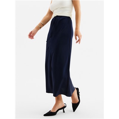 Юбка миди женская MINAKU: Enjoy, синяя, размер 46