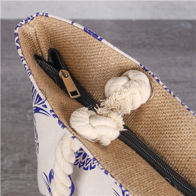 Сумка пляжная на молнии 45х32х14 см / BB24 /уп 1/микс