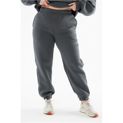 Брюки 89603 с начесом теплые костюмные (Графитовый)