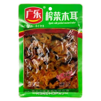 Горчица с черными древесными грибами Guangle, Китай, 180 г Акция